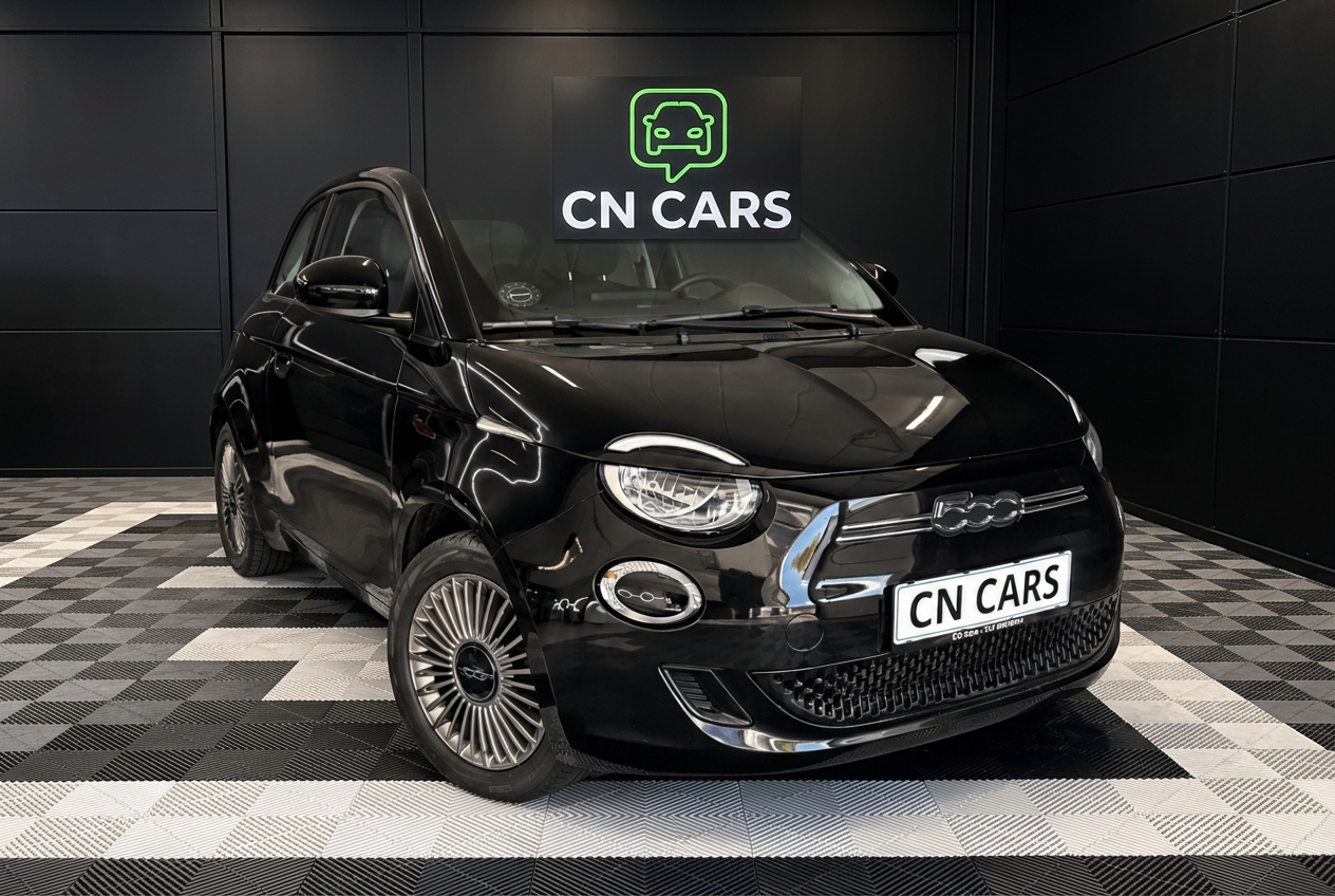 Solgt Fiat 500e i CN CARS showroom